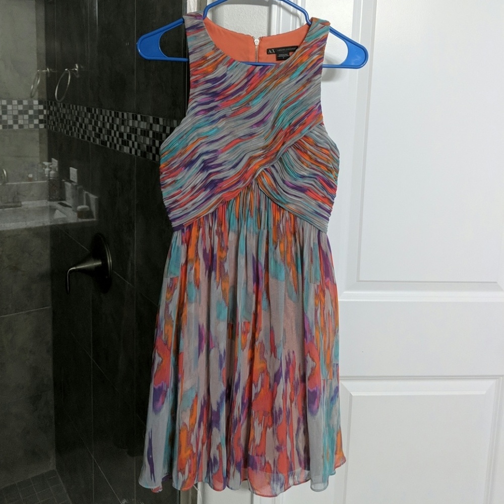 A/X Armani Exchange Multicolor Sleeveless Mini Dress size 0